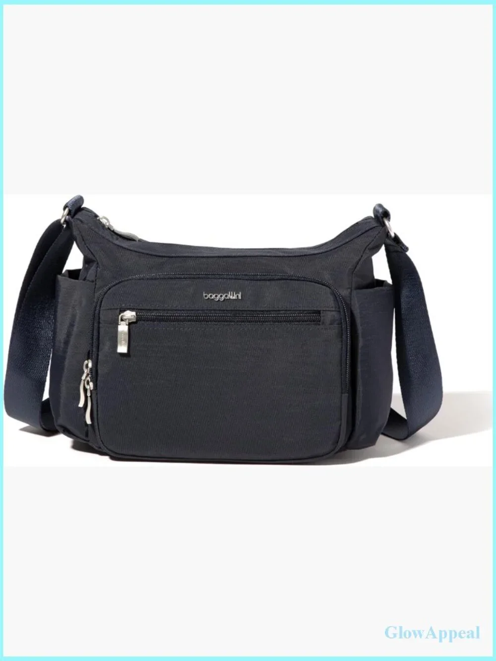 Nylon Hobo Crossbody Bag RFID Protection Adjustable Strap Lightweight